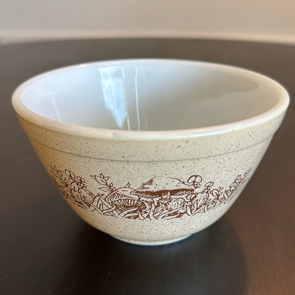 Vintage Pyrex Forest Fancies Mushroom Small Mixing Bowl